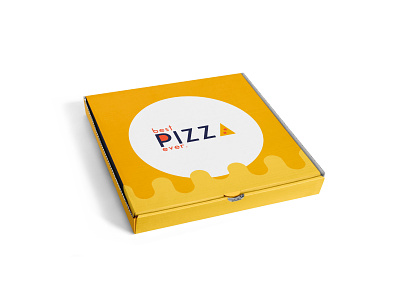 Minimal pizza box packaging box branding color flat graphic design illustration illustrator minimal packaging pizza