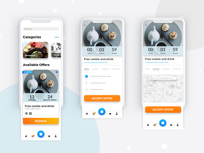 Food Delivery App app design flat minimal ui ux vector