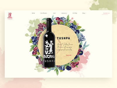 Armenian wine store concept branding design flat illustration lettering minimal ui ux vector website