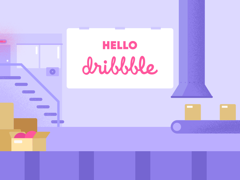 Hello Dribbbbbbbbbble! after effects animation art debut design hello illustration motion vector