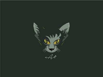 cat logo illustration cat logo