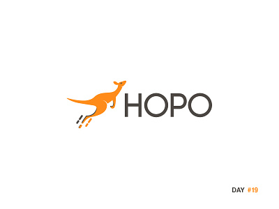 Daily Logo Challenge: Day 19 Kangaroo dailylogo dailylogochallenge day19 hopo justforfun kangaroo