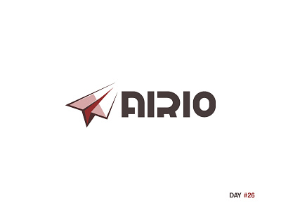 Daily Logo Challenge: Day 26 - Paper Airplane airio airplane dailylogo dailylogochallenge day26 justforfun paper