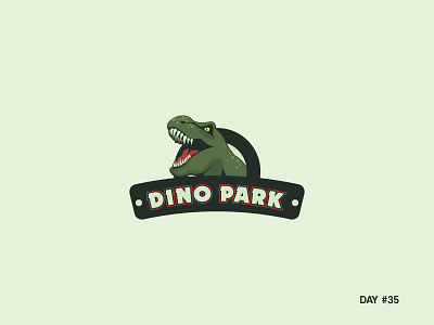 Daily Logo Challenge: Day 35/50 amusement dailylogo dailylogochallenge day35 dino dinosaur justforfun park