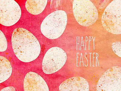 Happy Easter easter egg watercolor