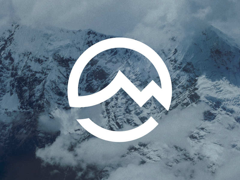 Mountain meets sea V2 icon logomark logo ocean sea mountain