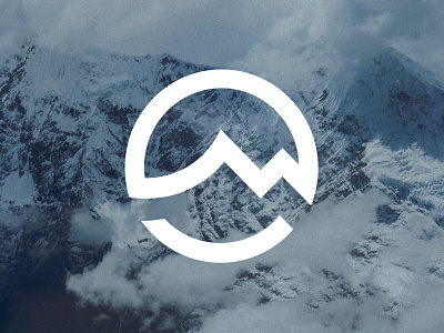 Mountain meets sea V2 icon logo logomark mountain ocean sea