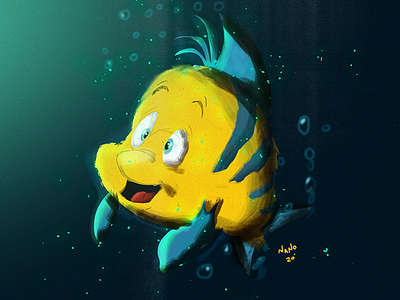 Under the sea. digital digital art digital illustration digital painting digitalart draw drawing flounders little mermaid