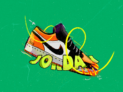 my gosh sneakers. air jordan digital digital illustration digital painting digitalart drawing illustration jordan nike nike sneakers orange