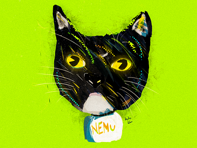 Cat series: III- Nemu. cat digital digital art digital illustration digital painting digitalart draw drawing illustration wacom wacom intuos