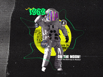 on the moon collage collage art collageart collages design glitch