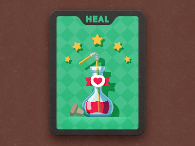 bottle of heal for card game