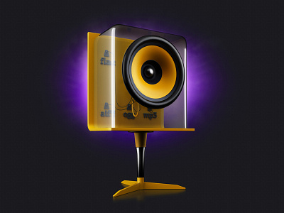 Player teaser#4 aiff flac format glass metall mp3 multi music ogg purple sound speaker wav yellow