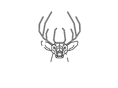 Deer deer icons illustration lineart logo minimal vector