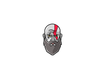 Old Kratos character design godofwar icons illustration kratos vector