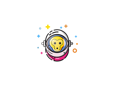 Astronaut color funny icons illustration lineart monkey vector