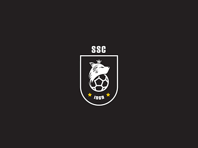SSC CLUB LOGO character crown foodball icon illustration logo mark vector wolf