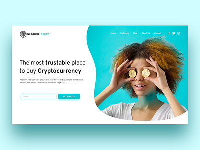 NegocieCoins - Landing Page bitcoin blockchain cryptocurrency finance landing page payment