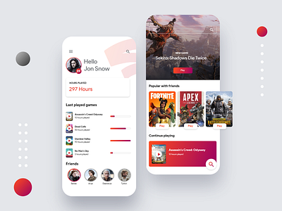 Google Stadia App app cloud cloud gaming colorful creative design games gaming google gradient mobile profile stadia ui ux