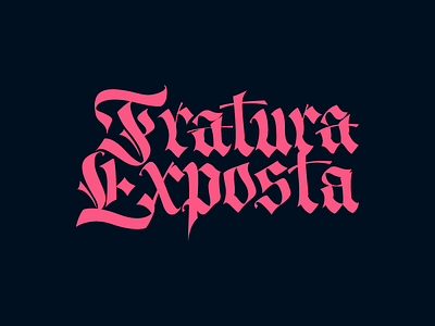 Fratura Exposta (i'm trying fraktur) calligraphy fraktur gothic handwrite lettering vector
