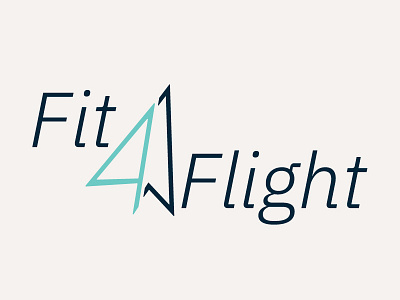 Fit 4 Flight Logo aviation flight illustration logo logo design paper airplane plane training triangle