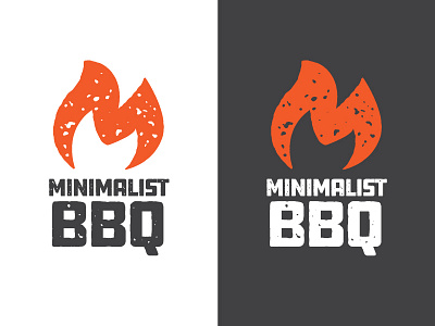 Minimalist BBQ bbq branding cooking fire flame illustration logo