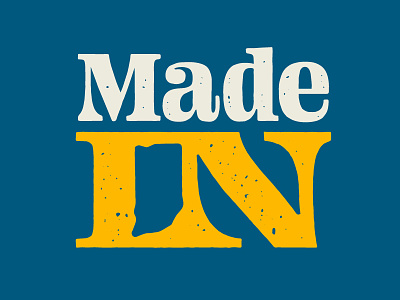 Made IN branding illustration indiana logo manufacturing state