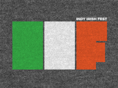 Indy Irish Fest flag indy irish shirt thick lines irish fest thick tshirt