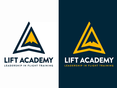 Lift Academy Logo academy aviation flight logo pilot plane school training triangle