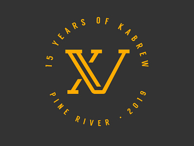 KABREW XV badge logo monogram roman numerals
