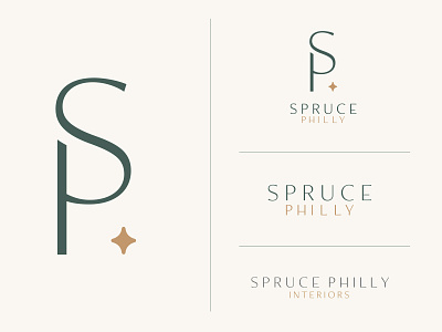 Spruce Philly Identity branding home home interior design identity interior design logo mark monogram philadelphia spruce typogaphy