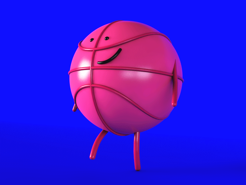 Going for a walk 3d animation cinema4d gif loop pink vibrant