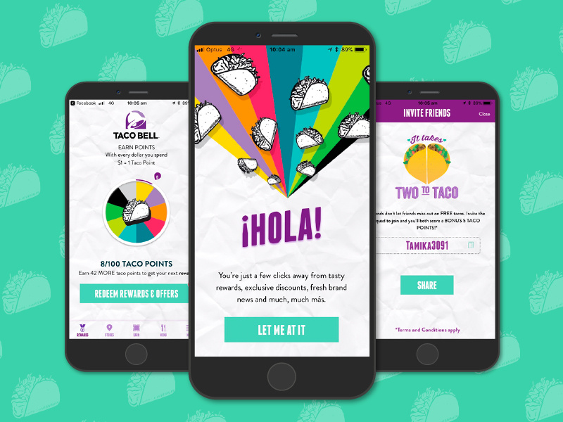 Taco Bell App by Liz Morison on Dribbble Taco Bell App by Liz Morison on Dribbble