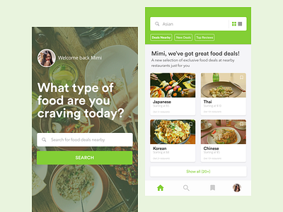 Food Deals App — Nearby Deals Feature by Samantha Tu on Dribbble