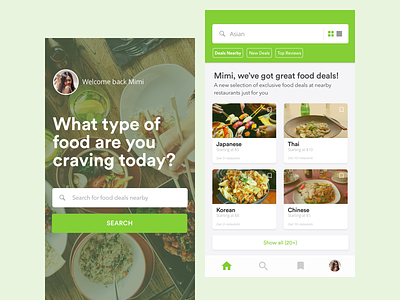 Food Deals App — Nearby Deals Feature app card ui filter options food deals food search ui user flow ux ux flow