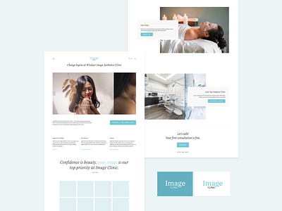 Image Clinic — Early Exploration beauty services website branding design process image clinic template website design word mark logo