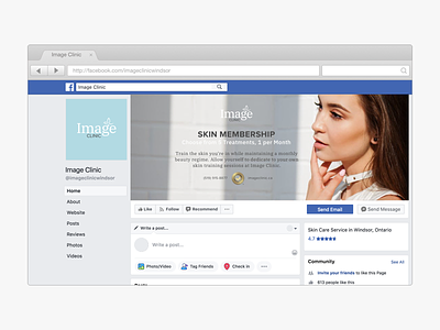 Image Clinic — Facebook Presence WIP beauty clinic brand consistency cover photo facebook presence image clinic facebook promotional ads social media refresh