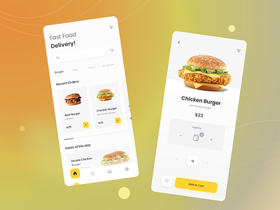 Fast Food Order - Mobile app design app design fast food food design mobile app ui ui design ux
