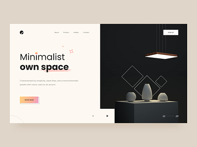 Minimalist decoration - Website concept