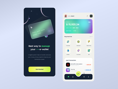 Digital Wallet - Mobile UI Concept app banking banking concept digital wallet mobile money payment ui ui design ux wallet