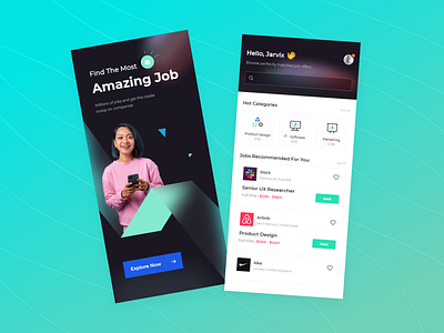 Job Finder App concept