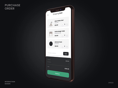 E-commerce purchase order concept animation app design e commerce e commerce app interaction design mobile app mobile design mobile ui purchase order ui ui design ux