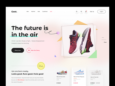 Nike shoes - Landing page concept