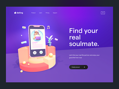 Dating - Home page concept