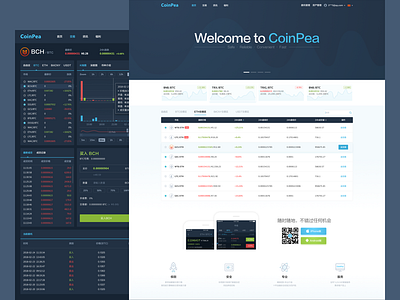 CoinPea bit bitcoin coinpea interface ui webpage website