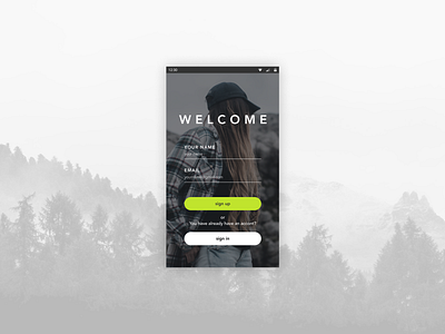 Daily UI Challenge #001 Sign Up