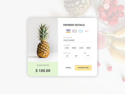 Daily UI #002 Credit Card Checkout challenge credit card dailyui figmadesign ui webdesign