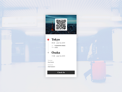 Daily UI  024 Boarding Pass