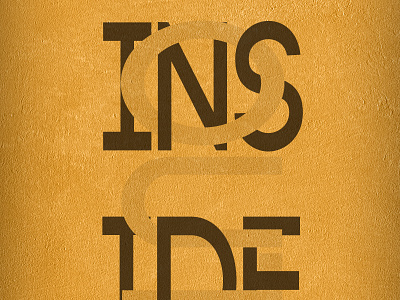 Inside out lettering type art typography