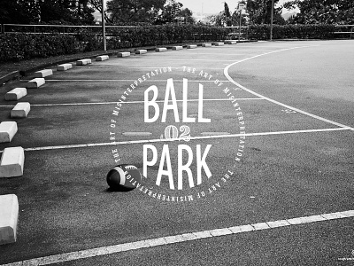 Ball park type art typography